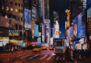 New York oil on paperboard 33x45cm